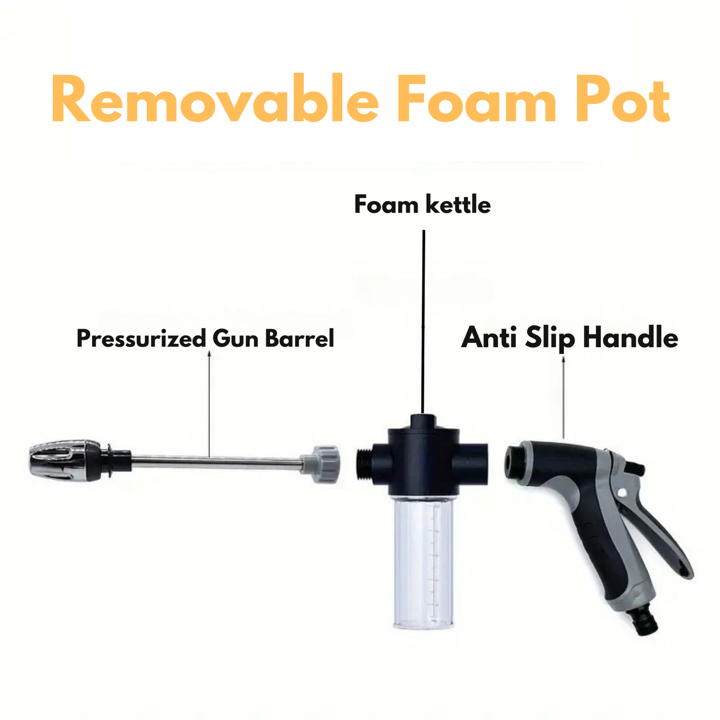 High-Pressure Washer with Adjustable Nozzle and Soap Tank