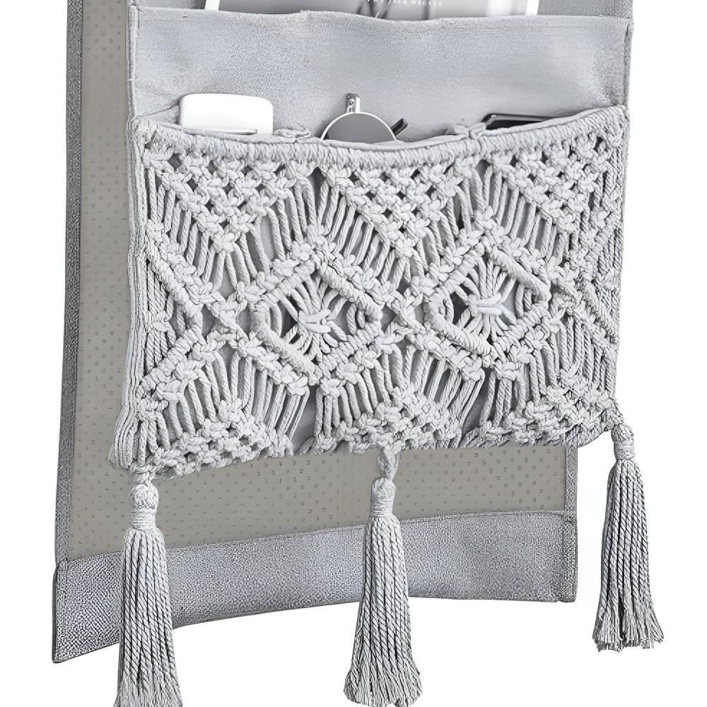 Handmade Boho Storage Caddy with Four Pockets
