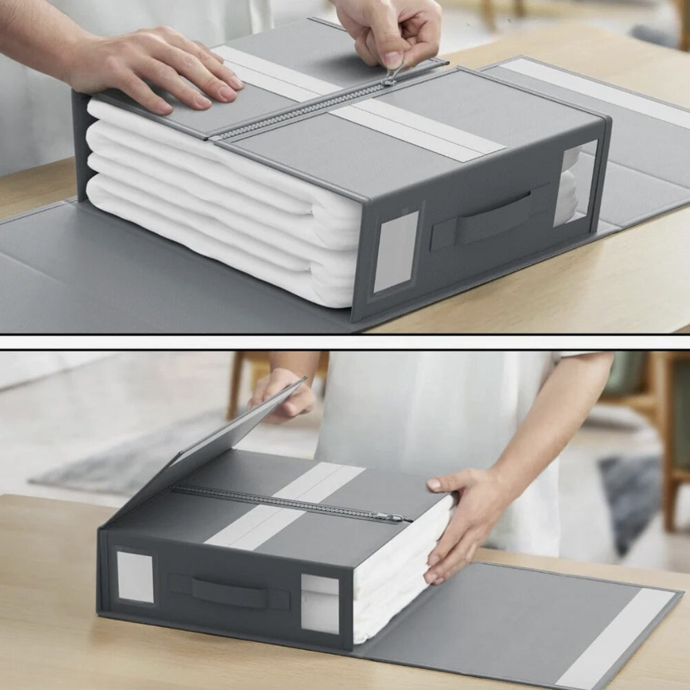 Foldable Bedding Organizer for Sheets and Duvet Covers