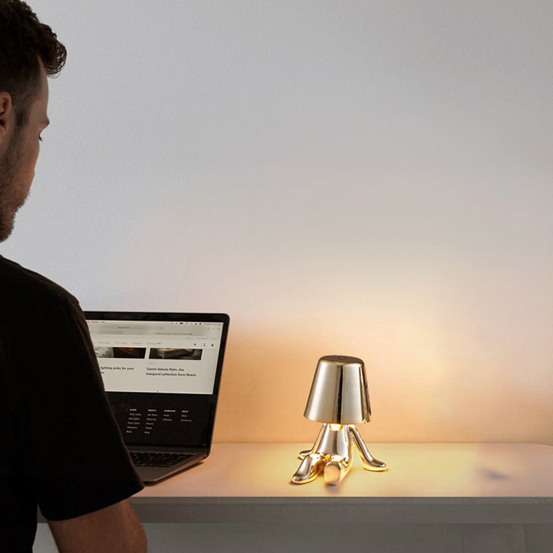 Creative Gold Thinking Man Touch Control Table Lamp