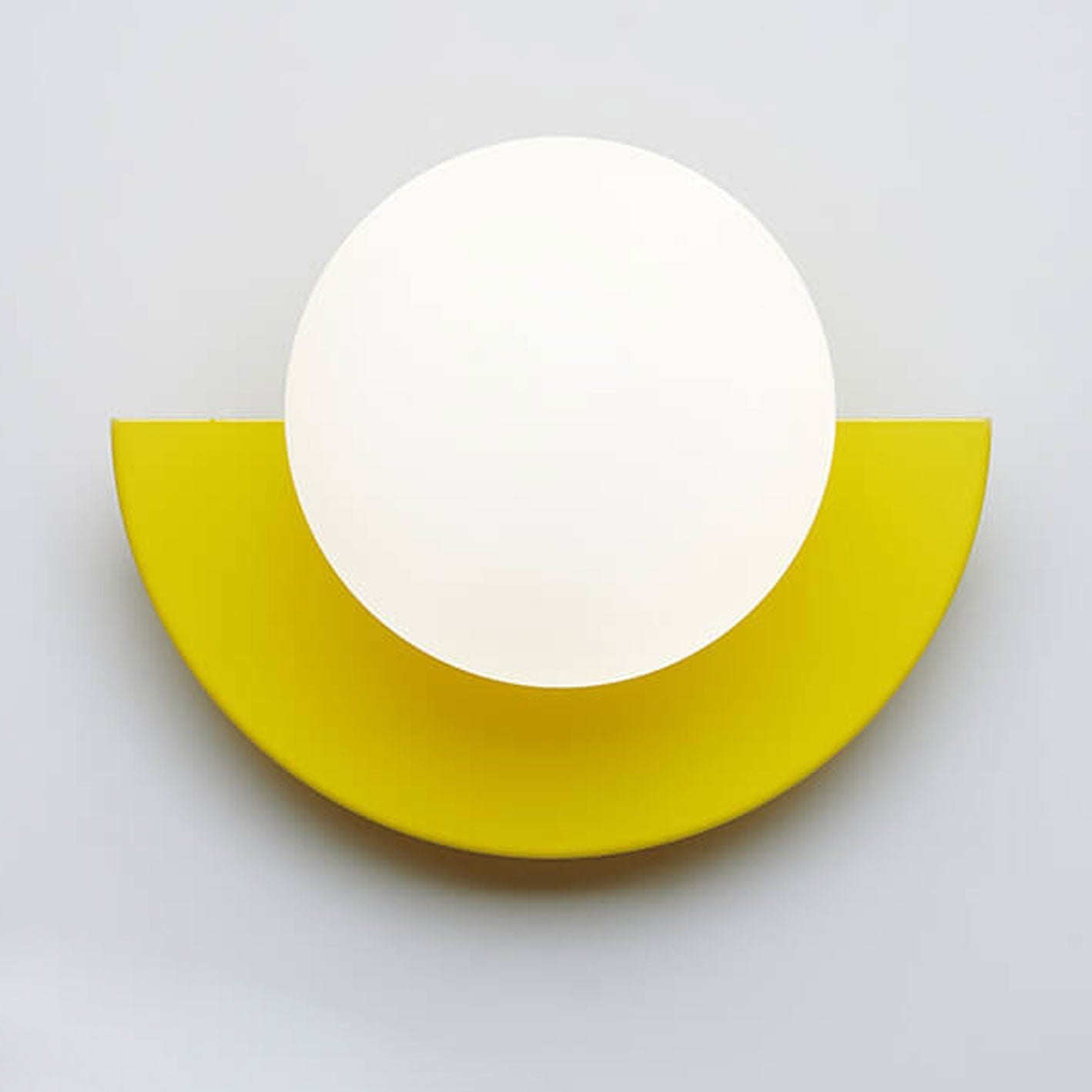 Modern Minimalist Glass Globe Wall Sconce with Semi-Circle Base
