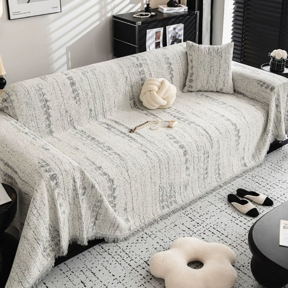 Almond Crest Chenille Sofa Cover