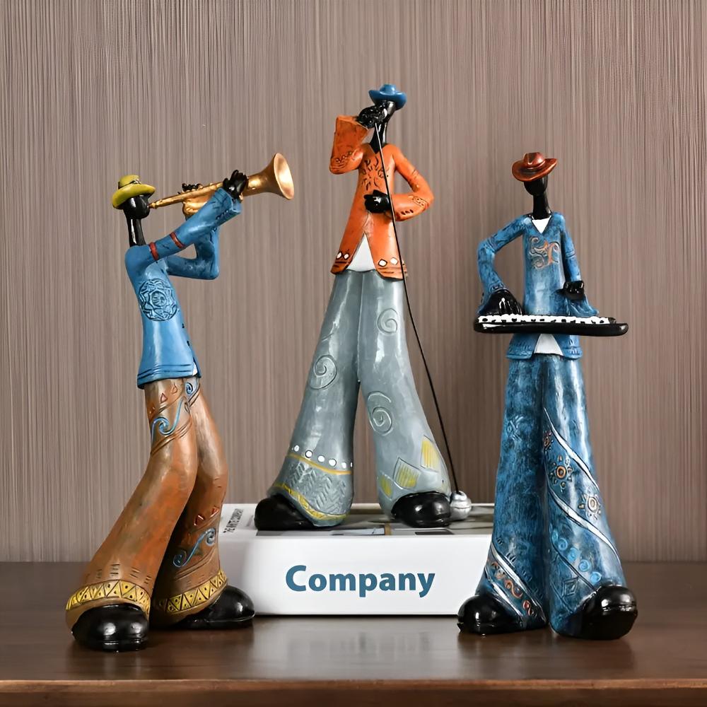Abstract Jazz Band Resin Sculpture