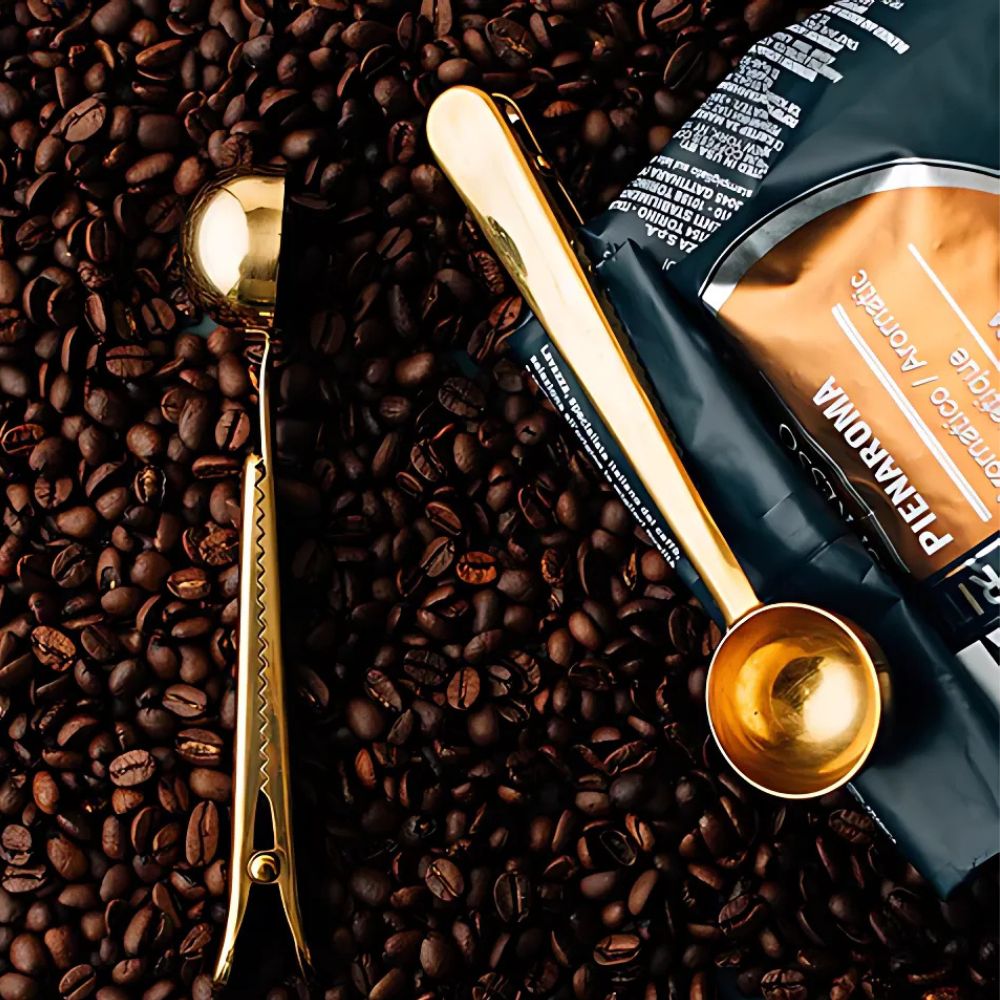 Stainless Steel Coffee Scoop with Bag Clip