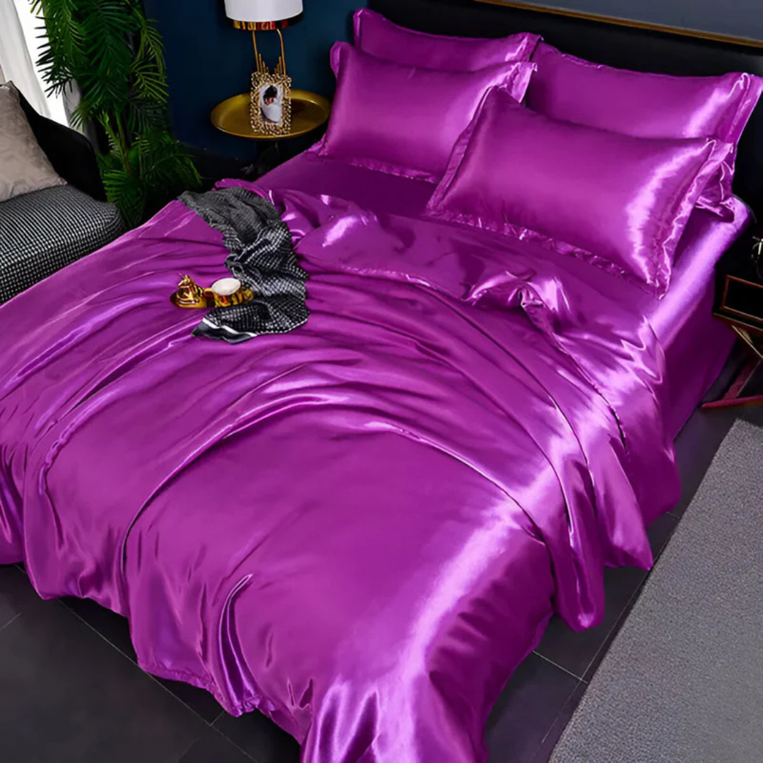 Premium Silk-Like Duvet Cover Set with Pillowcases