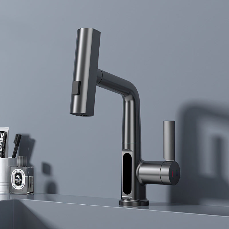 Intelligent Pull-Out Kitchen Faucet with LED Temperature Display