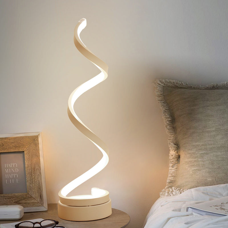 Modern Spiral LED Table Lamp - Energy Efficient Decorative Lighting