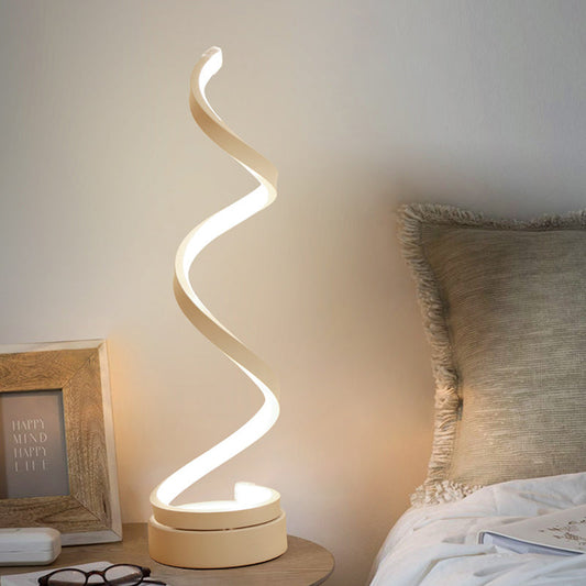 Modern Spiral LED Table Lamp - Energy Efficient Decorative Lighting