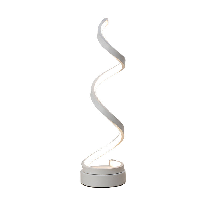 Modern Spiral LED Table Lamp - Energy Efficient Decorative Lighting