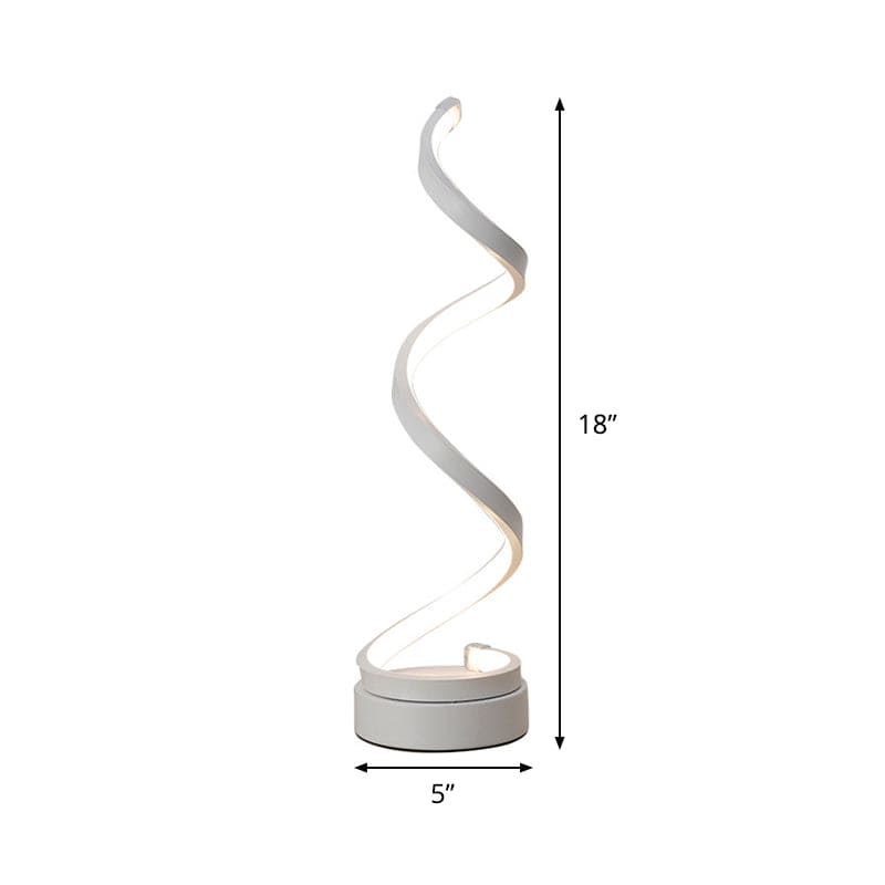 Modern Spiral LED Table Lamp - Energy Efficient Decorative Lighting