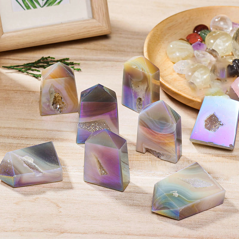 Angel Aura Quartz Crystal Rods for Energy Cleansing and Spiritual Connection