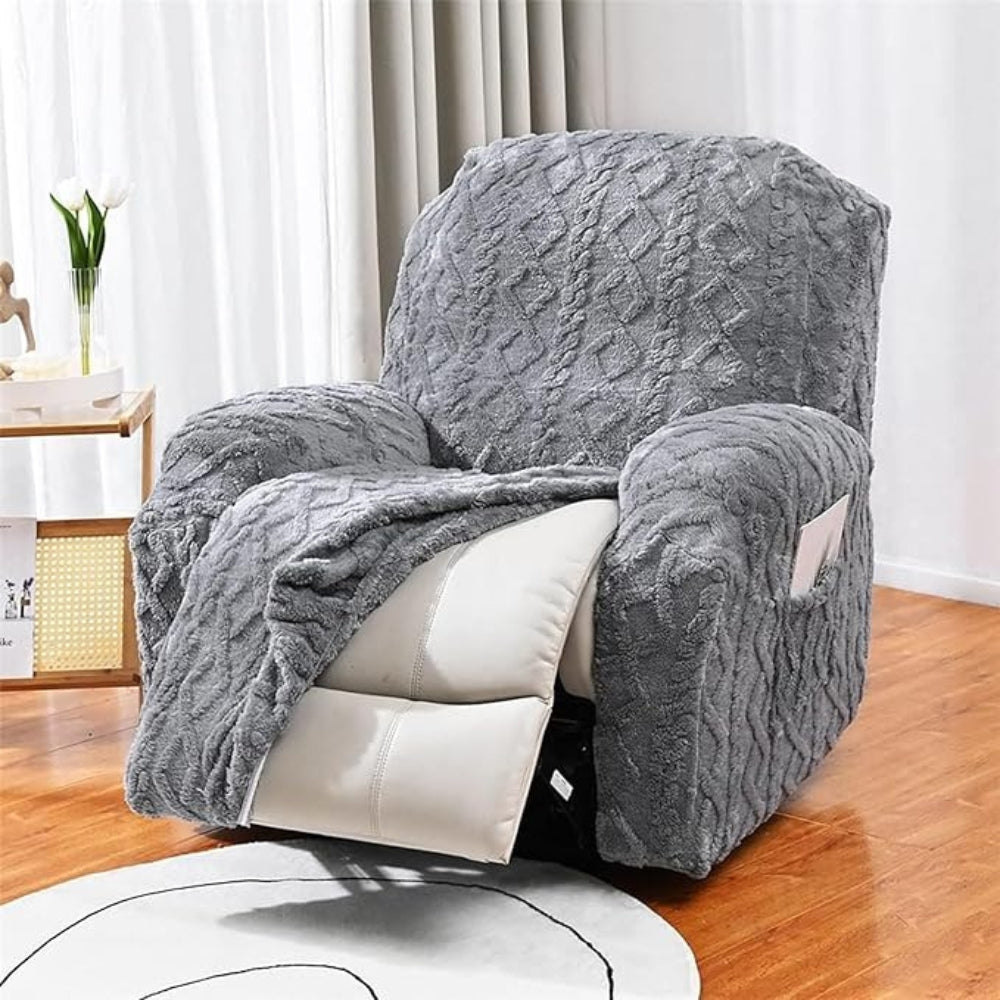 Jacquard Stretch Recliner Sofa Slipcover with Grip Technology