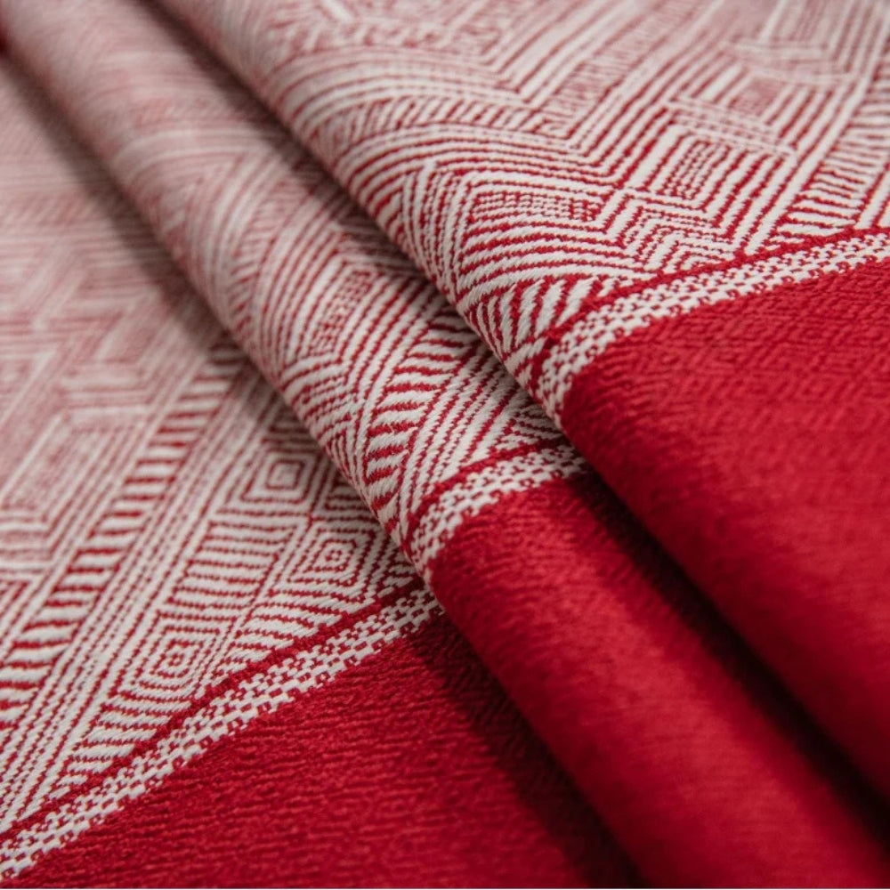 Geometric Jacquard Tablecloth with Tassel Fringe