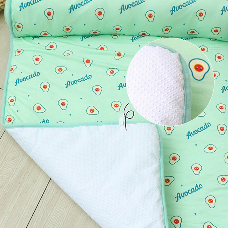 Cooling Silk Mat for Dogs and Cats with Cushion, Machine Washable