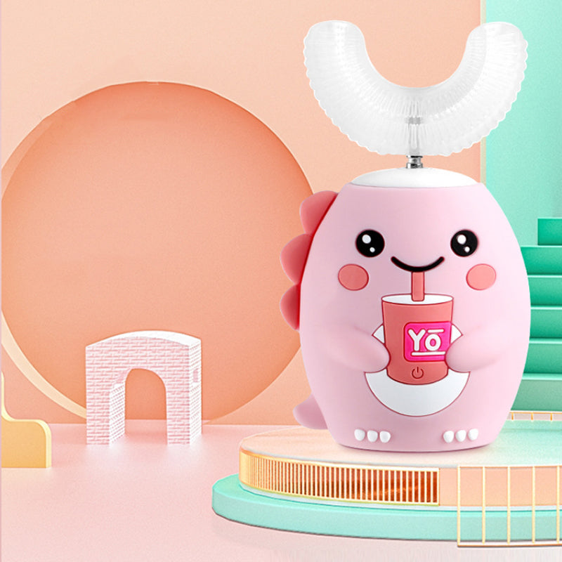360 Degree Electric U-Shaped Sonic Toothbrush for Kids with 5 Cleaning Modes