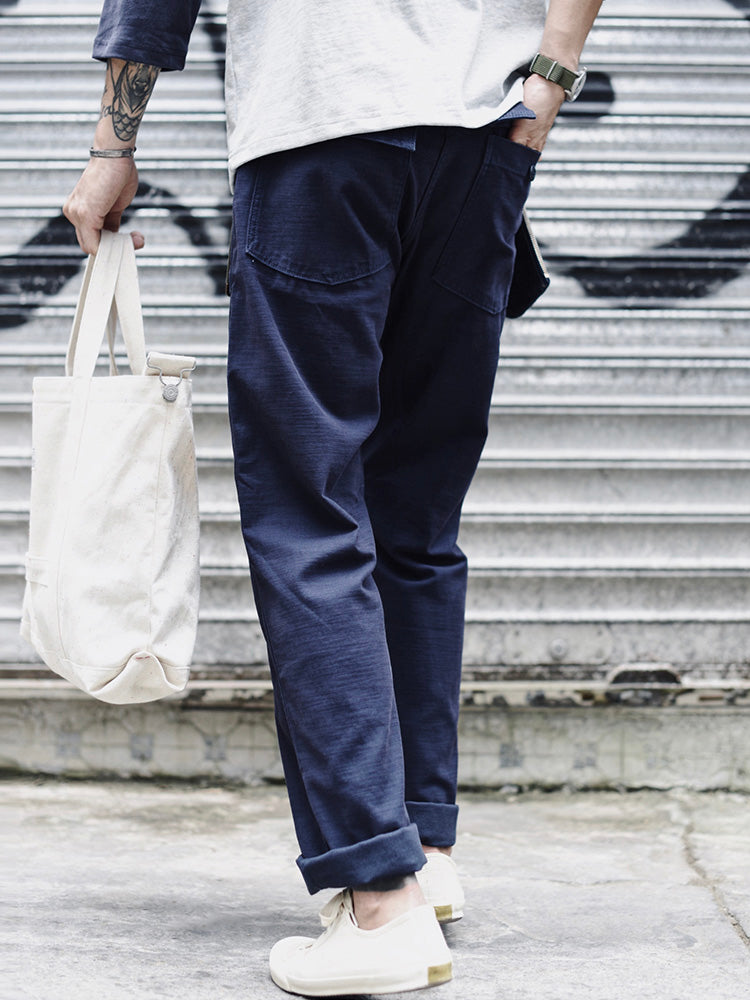 Men's Casual Straight Pants with Adjustable Waist