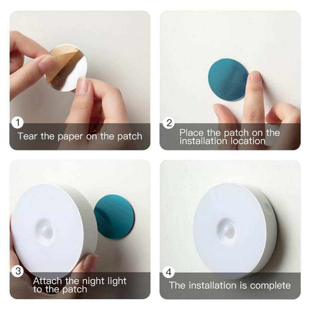 Rechargeable Motion Sensor LED Night Light with Magnetic Base