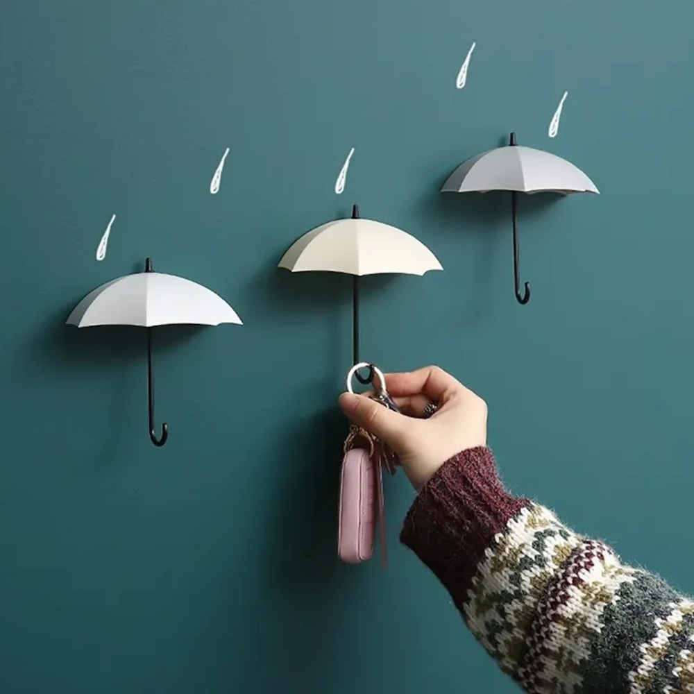 Adhesive Umbrella Wall Hooks Set of 3