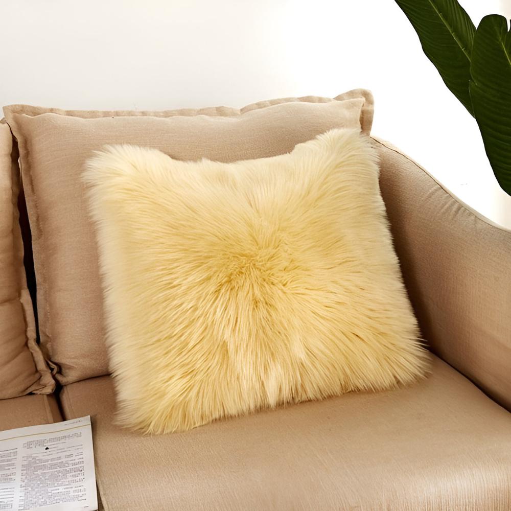 Plush Furry Cushion Covers 18x18 Inch