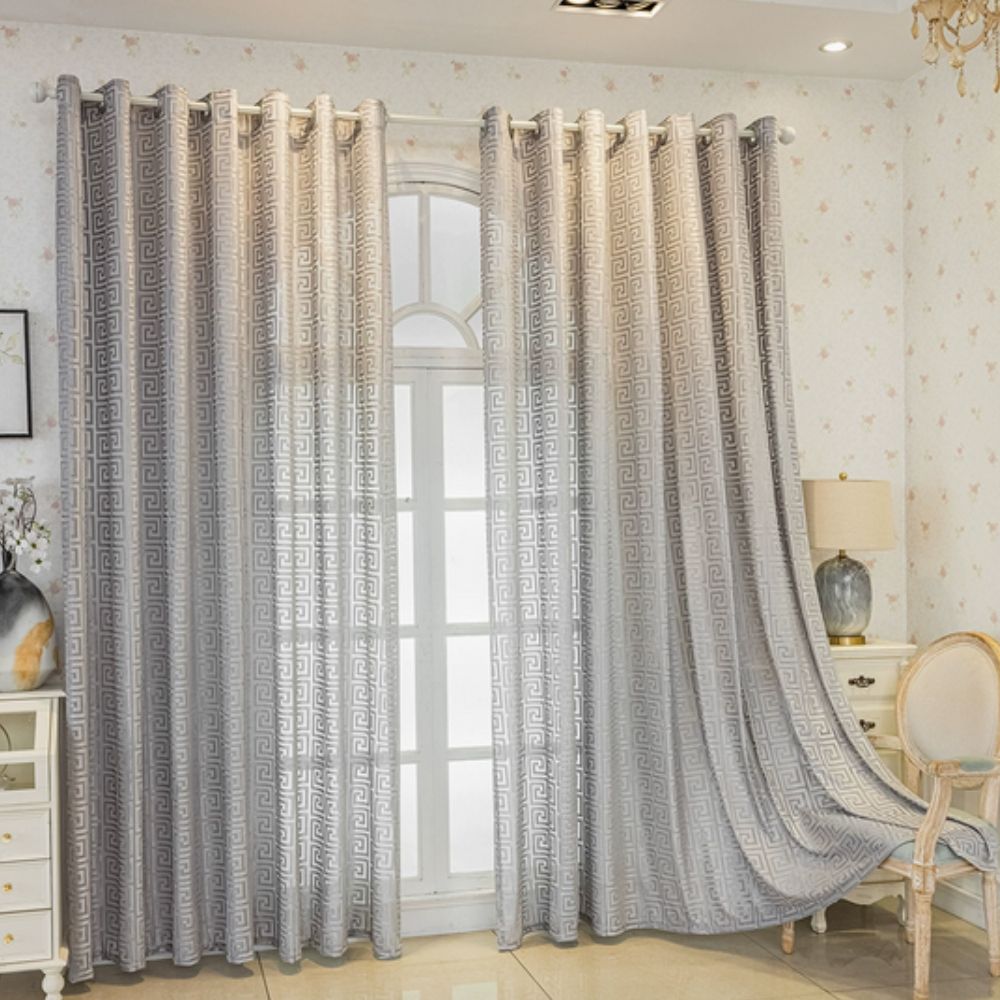 Embroidered Velvet Maze Curtain