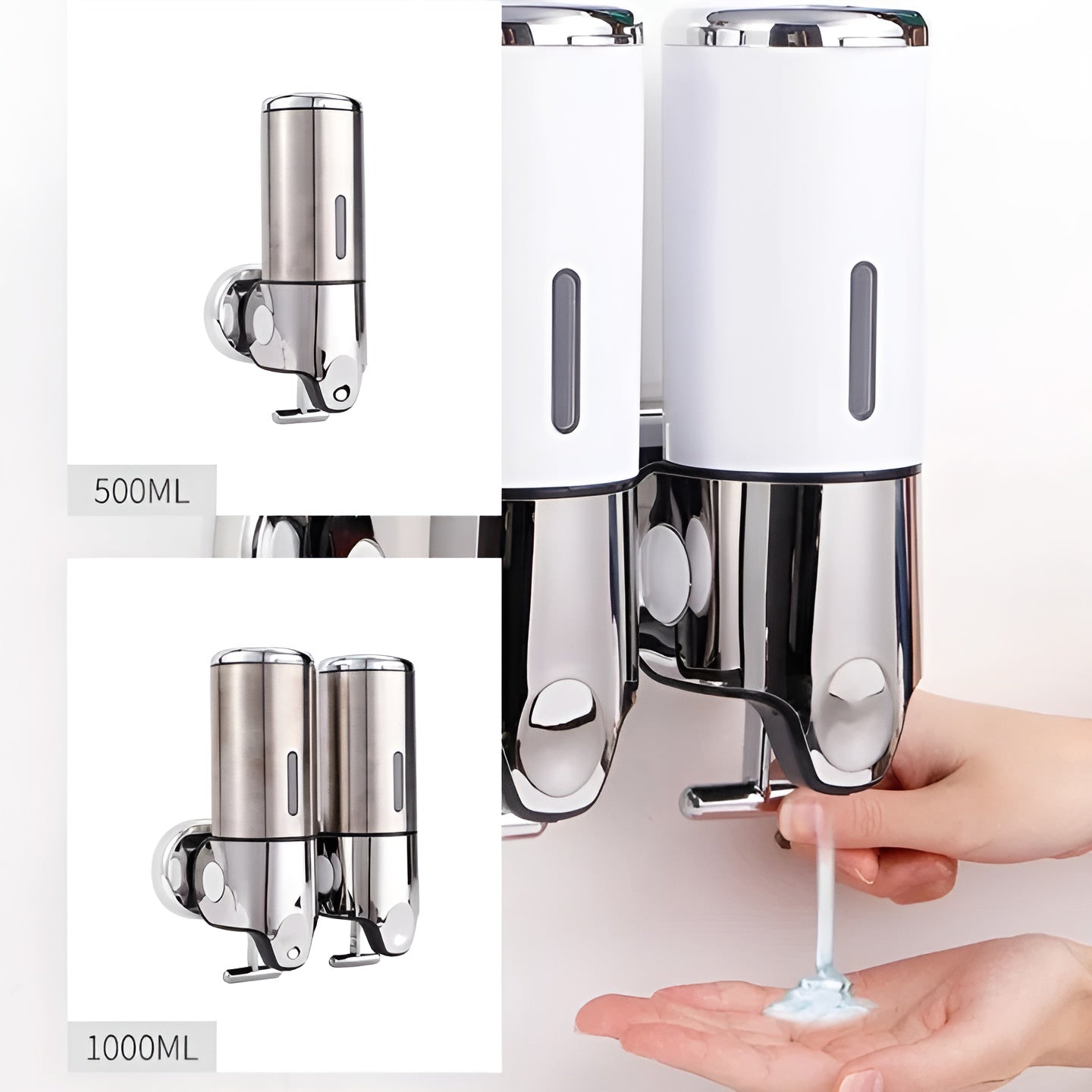 Wall-Mounted Marble Soap Dispenser for Bathroom