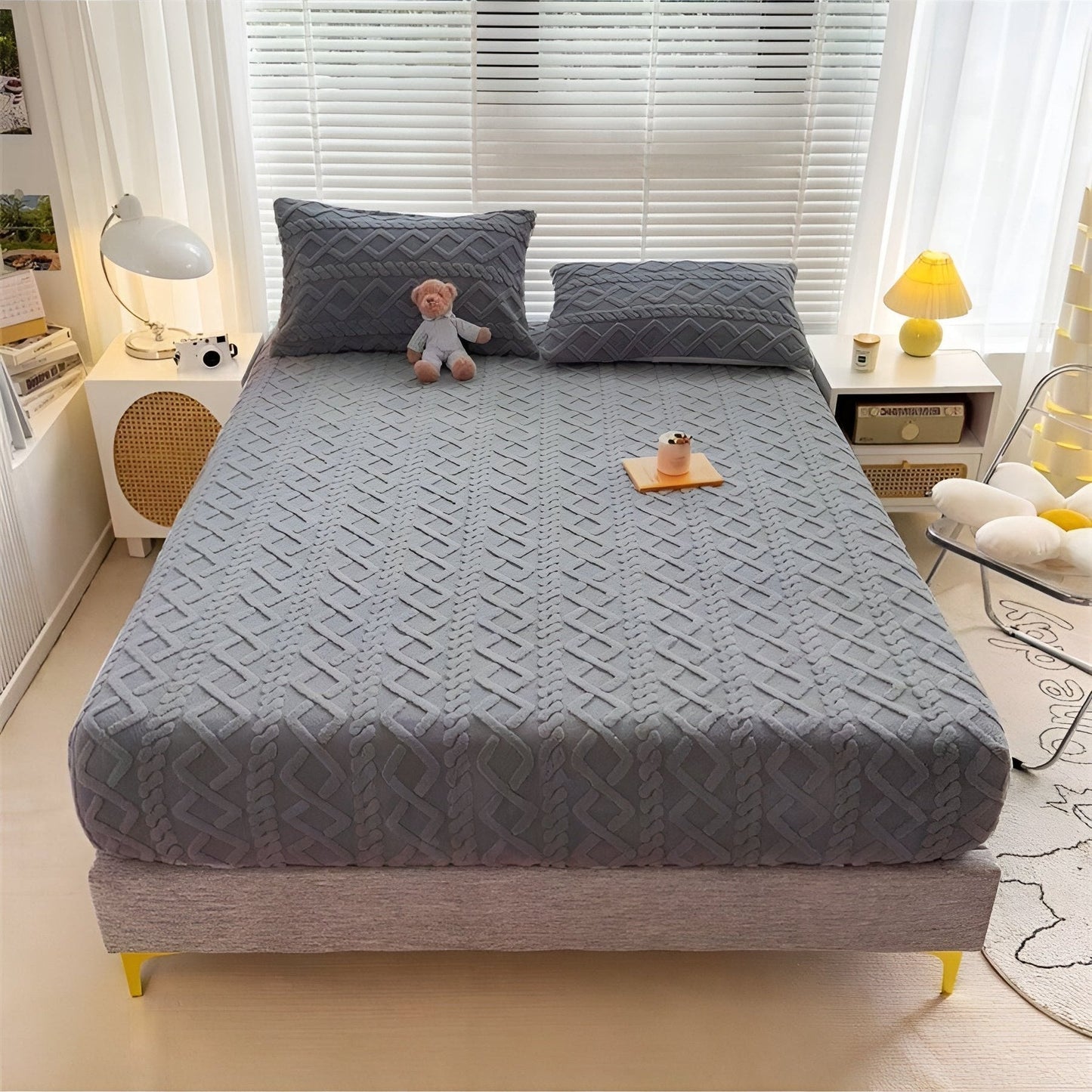 Premium Velvet Sherpa Quilted Sheet Set