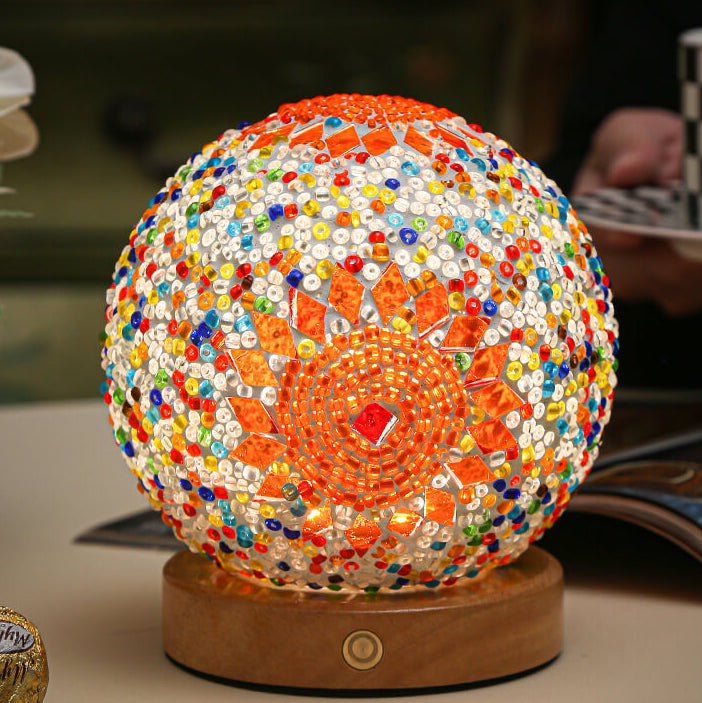 Modern Bohemian Table Lamp with USB Charging and LED Light