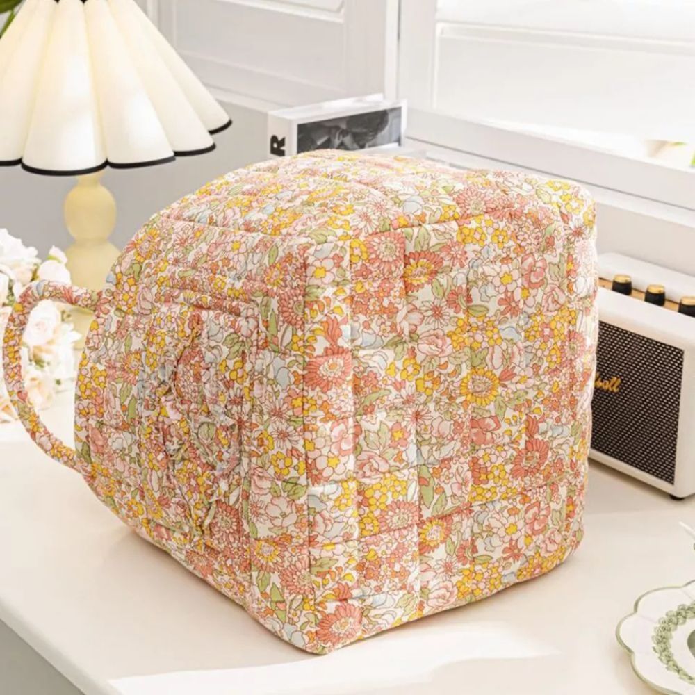 Floral Canvas Storage Basket for Organizing Essentials
