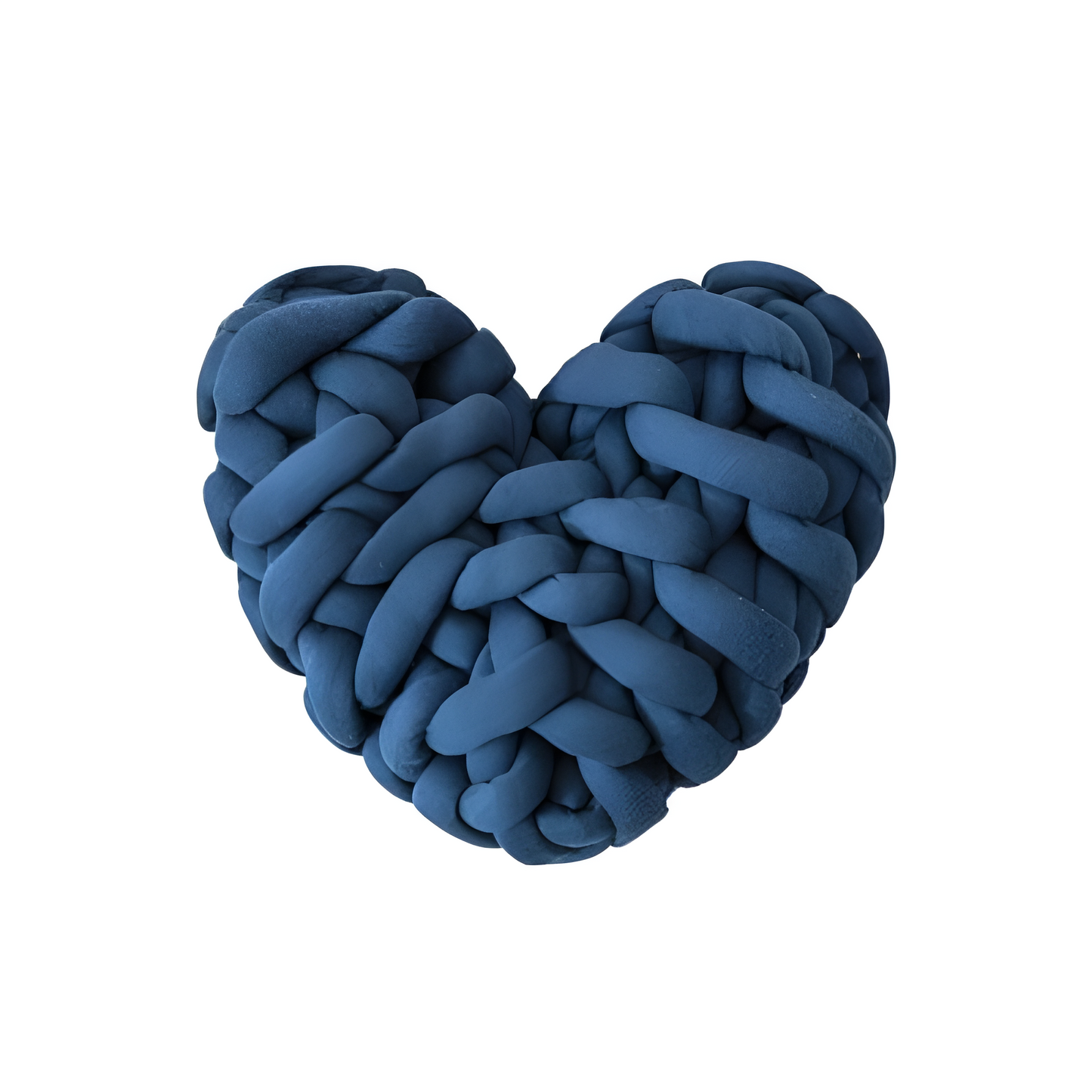 Plush Heart-Shaped Knotted Cushion