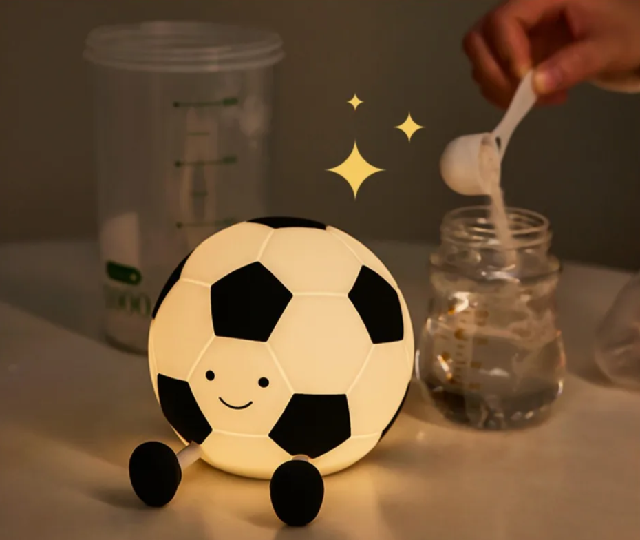 Rechargeable Soccer Ball Night Light with Dimmable LED