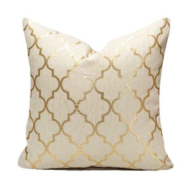 Luxury Gold Satin Pillowcase - Soft Polyester Cushion for Elegant Home Decor