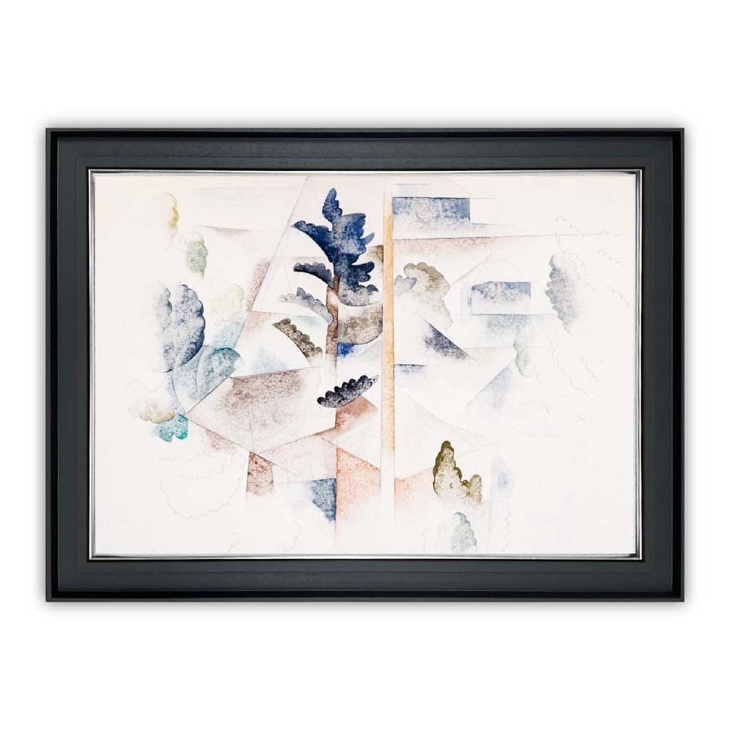 Art Print of Trees and Architecture in Tate Frame