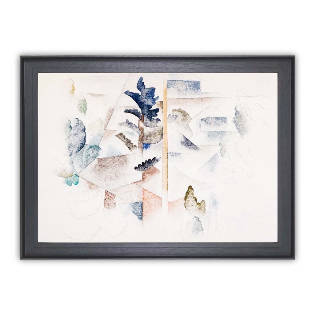 Art Print of Trees and Architecture in Tate Frame