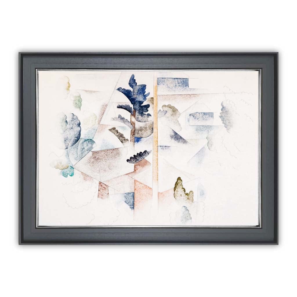 Art Print of Trees and Architecture in Tate Frame