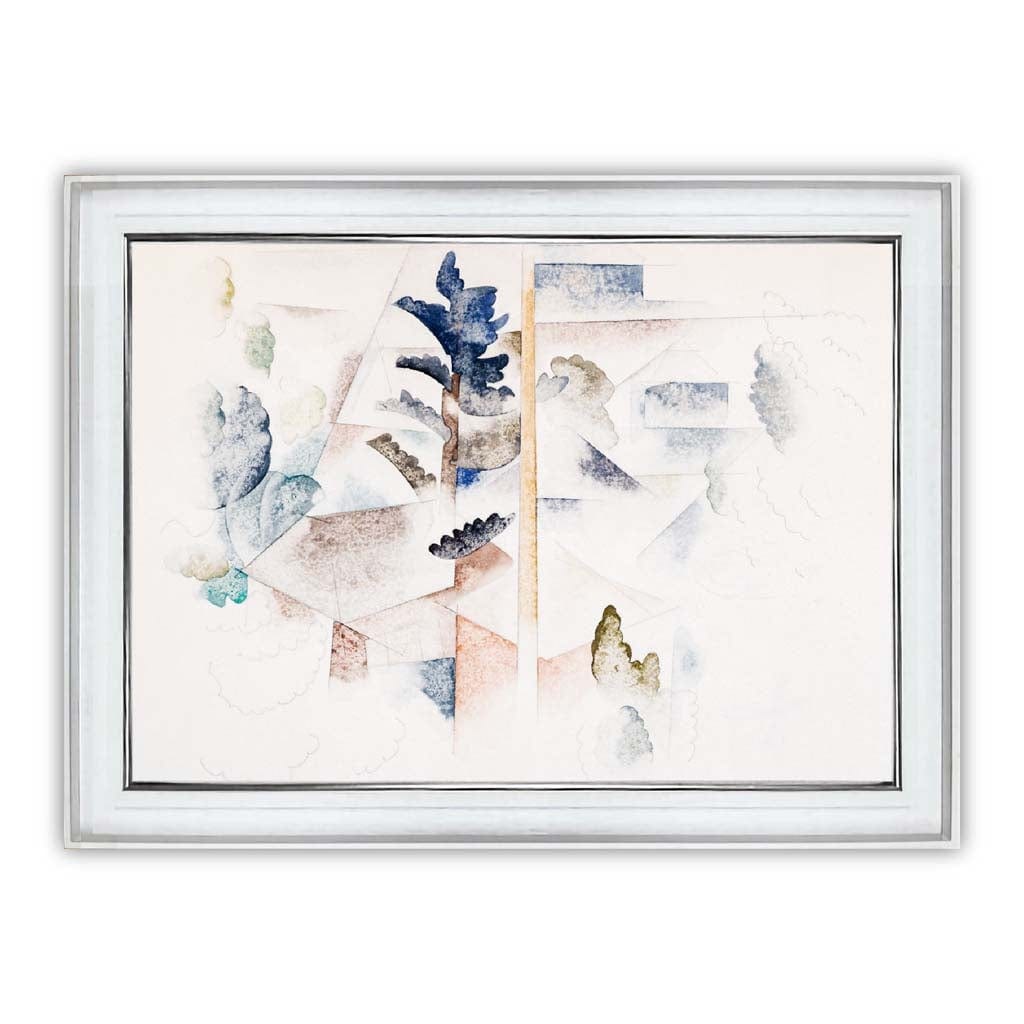 Art Print of Trees and Architecture in Tate Frame