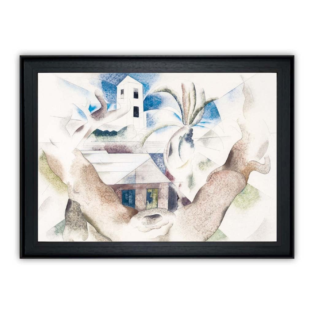 Digitally Enhanced Art Print - Bermuda No. 1 - Tree and House