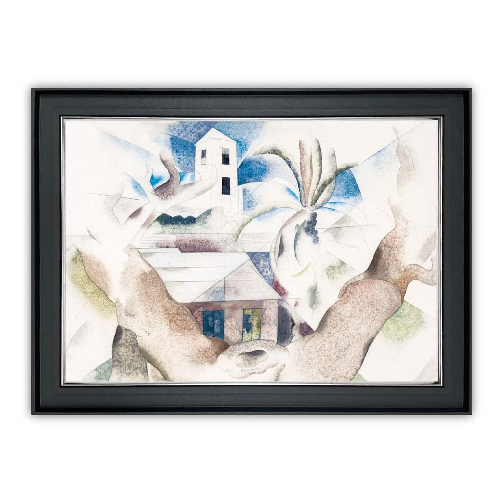Digitally Enhanced Art Print - Bermuda No. 1 - Tree and House
