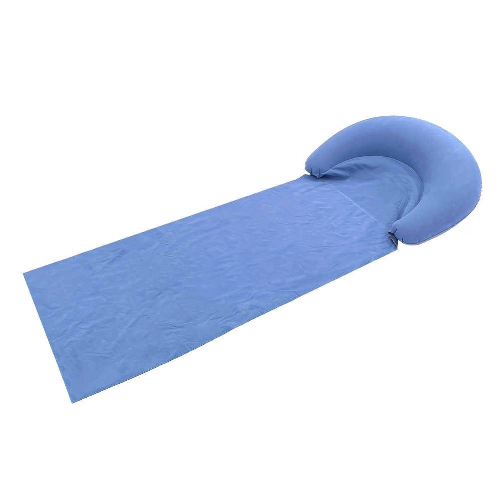 Inflatable Beach Mat with Pillow for Camping and Lounging