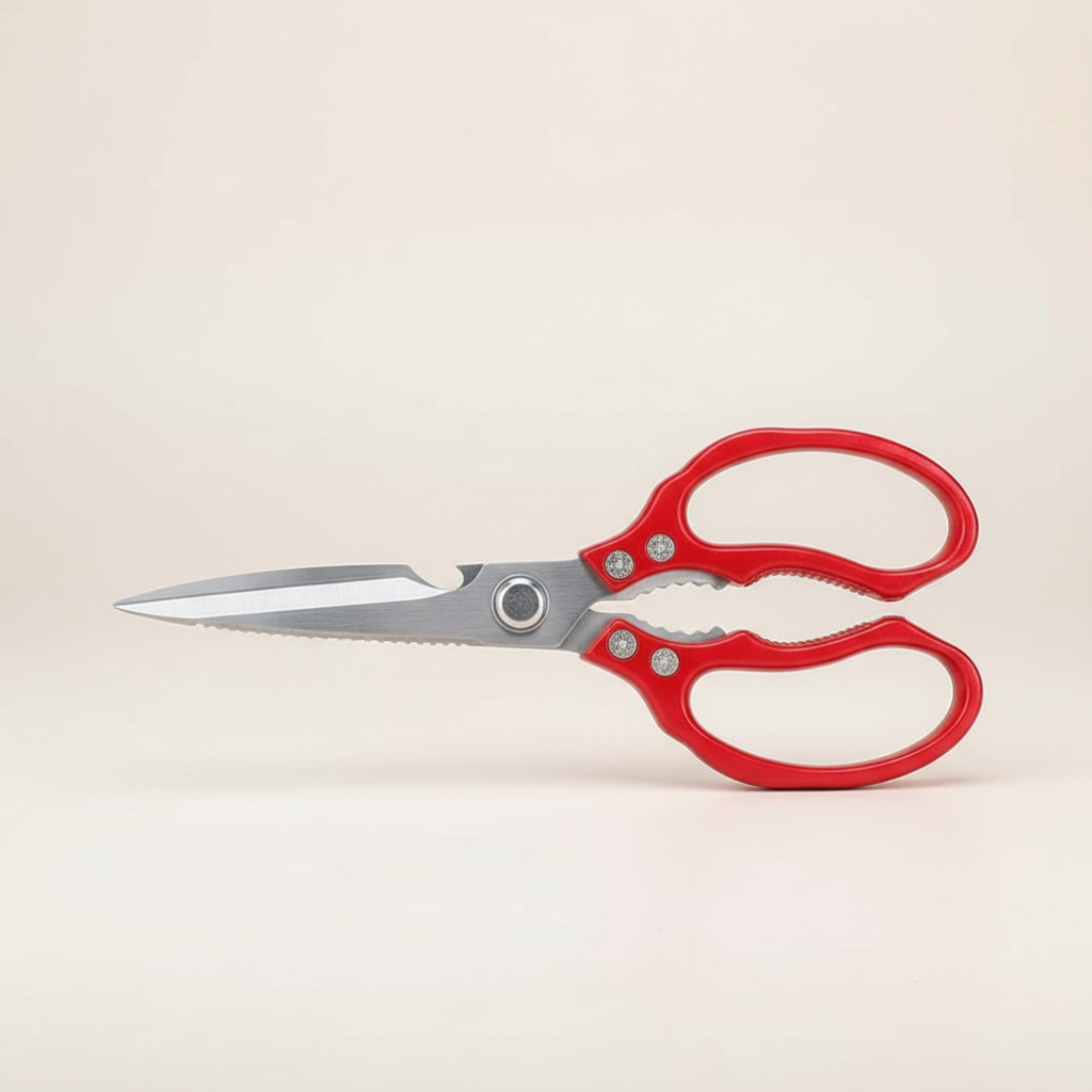 Japanese Stainless Steel Kitchen Scissors with Ergonomic Grip