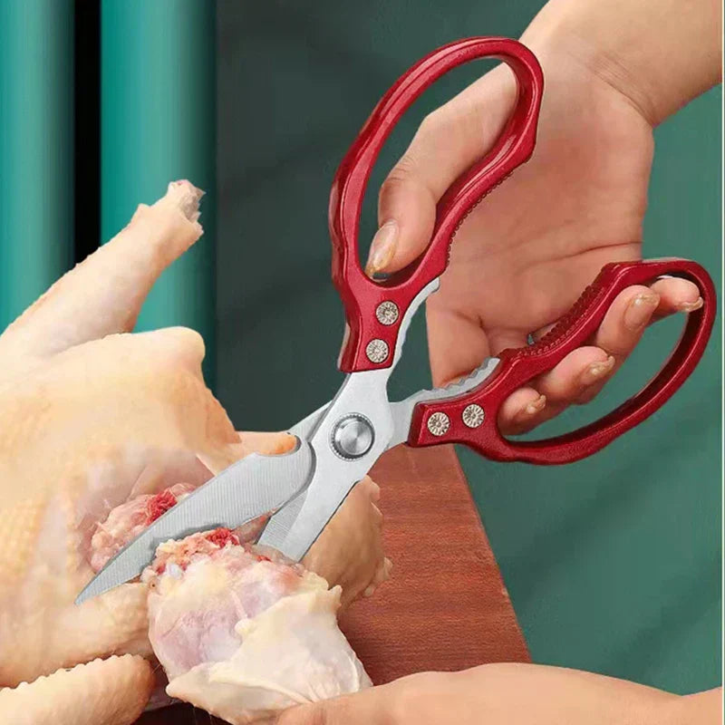 Japanese Stainless Steel Kitchen Scissors with Ergonomic Grip