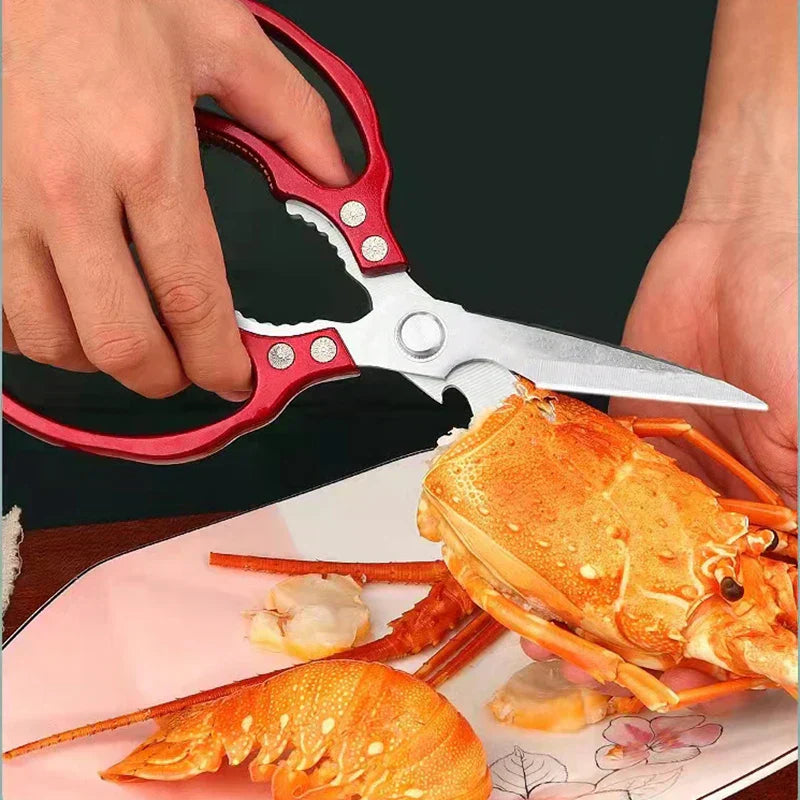 Japanese Stainless Steel Kitchen Scissors with Ergonomic Grip