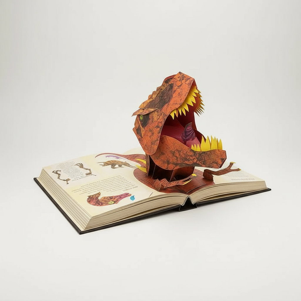 3D Pop-Up Dinosaur Adventure Book for Kids