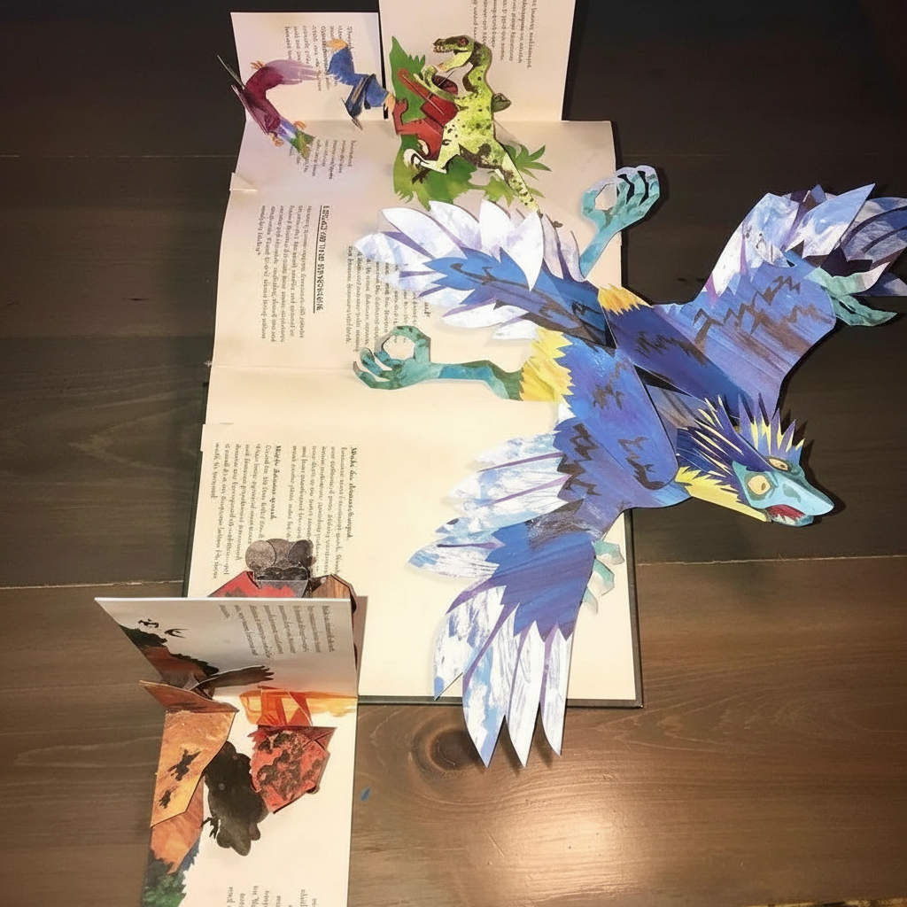 3D Pop-Up Dinosaur Adventure Book for Kids
