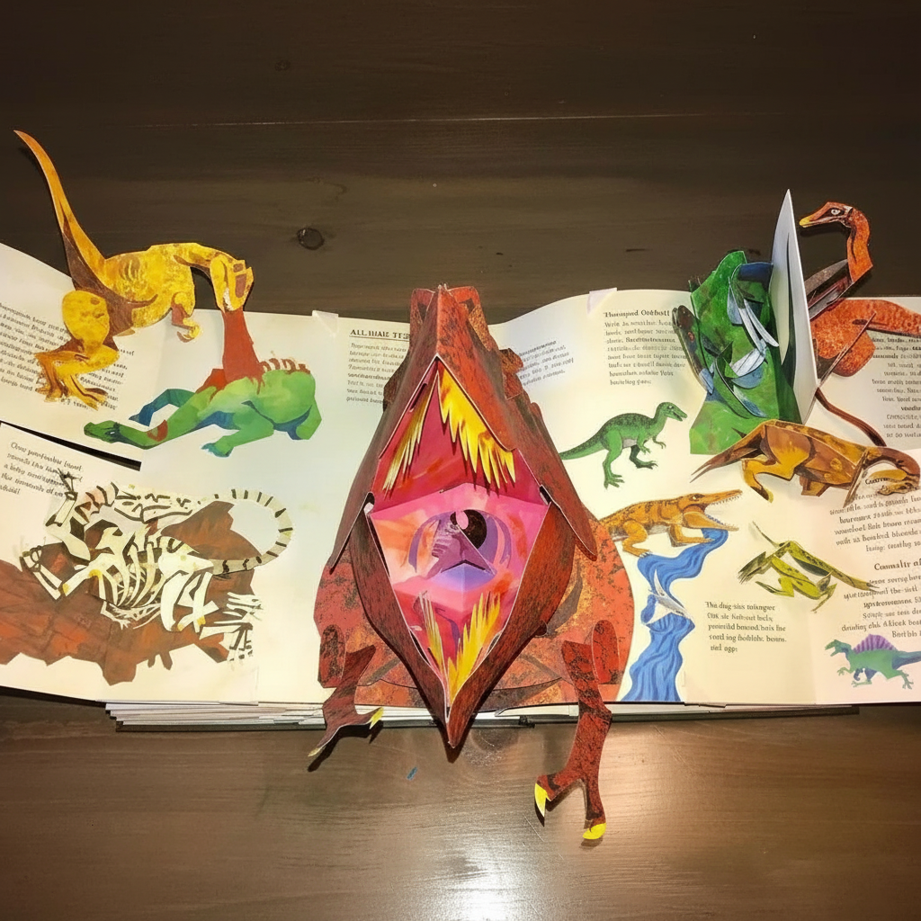 3D Pop-Up Dinosaur Adventure Book for Kids