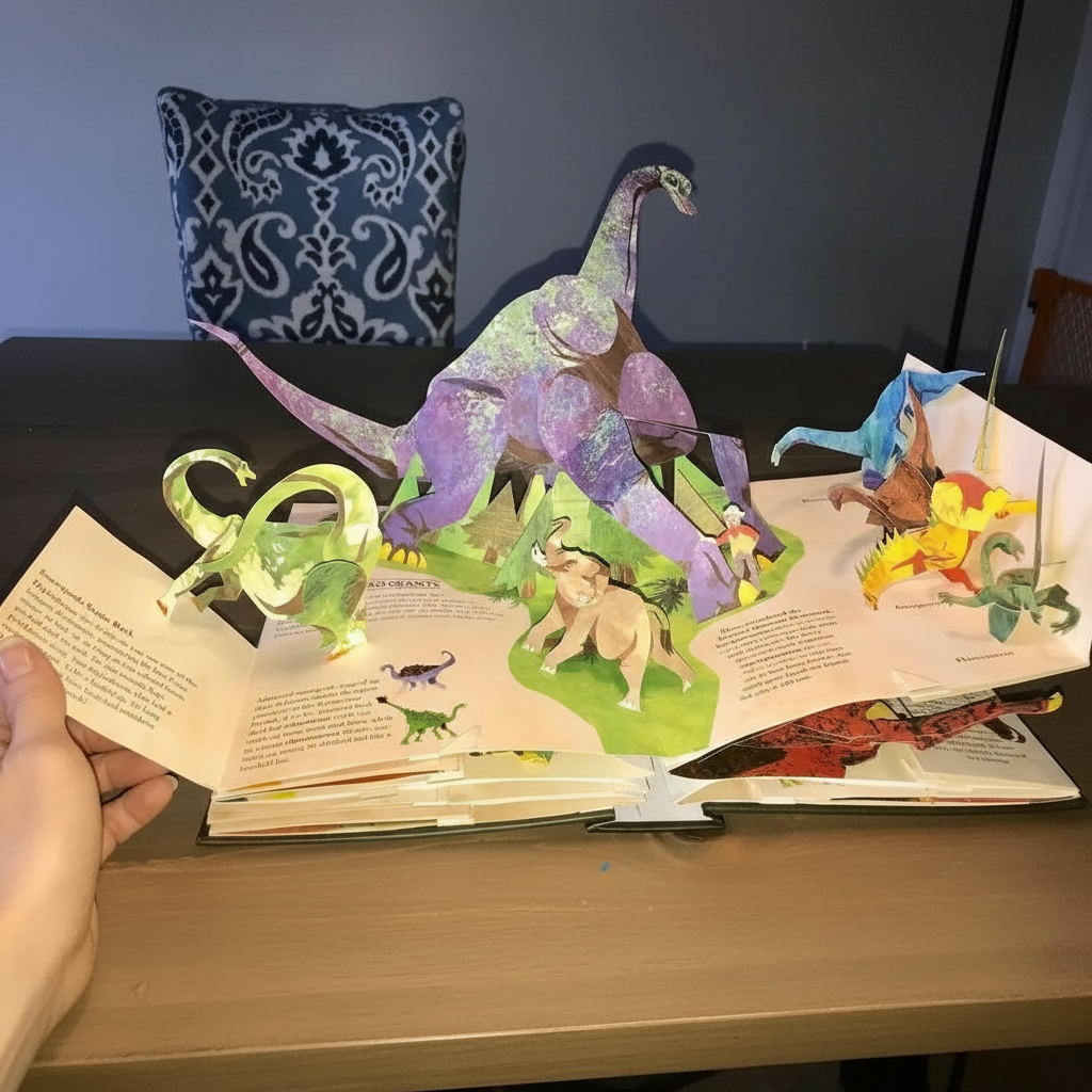 3D Pop-Up Dinosaur Adventure Book for Kids