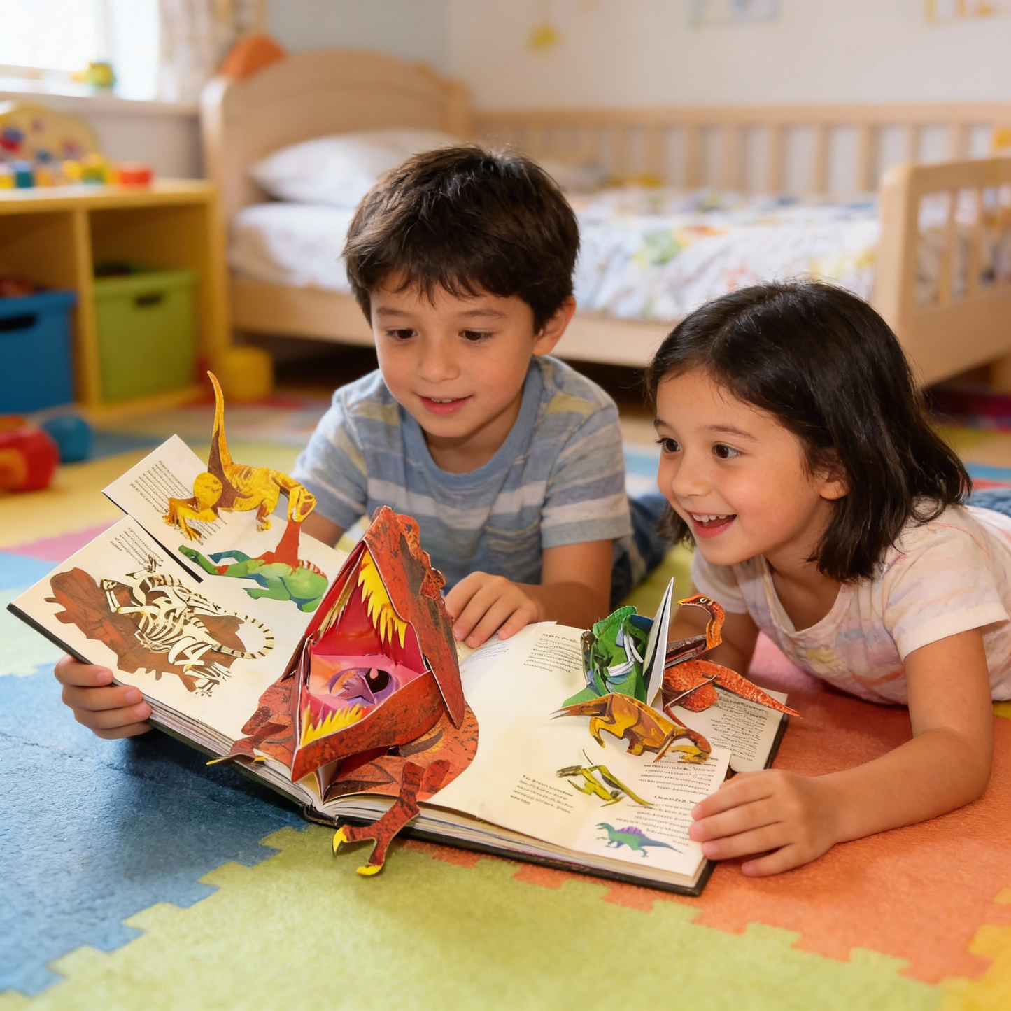 3D Pop-Up Dinosaur Adventure Book for Kids