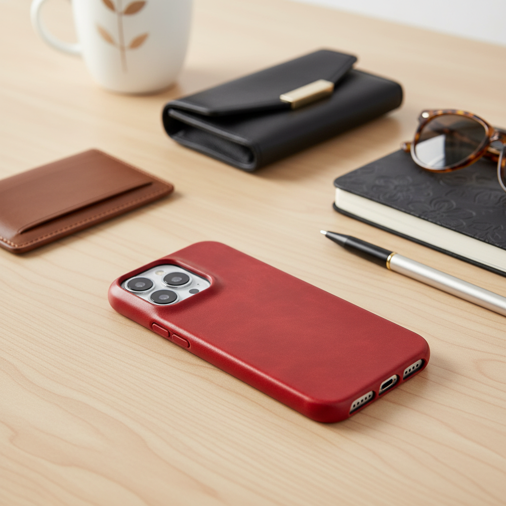 Genuine Leather iPhone Case with MagSafe Compatibility