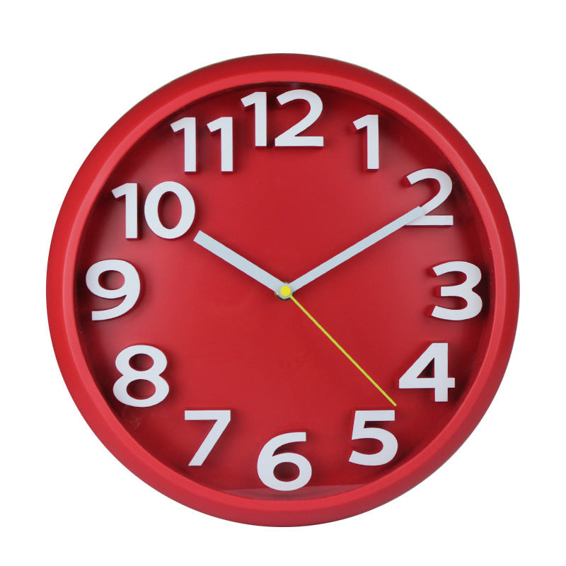 12.5 Inch 3D Silent Wall Clock with Large Numbers
