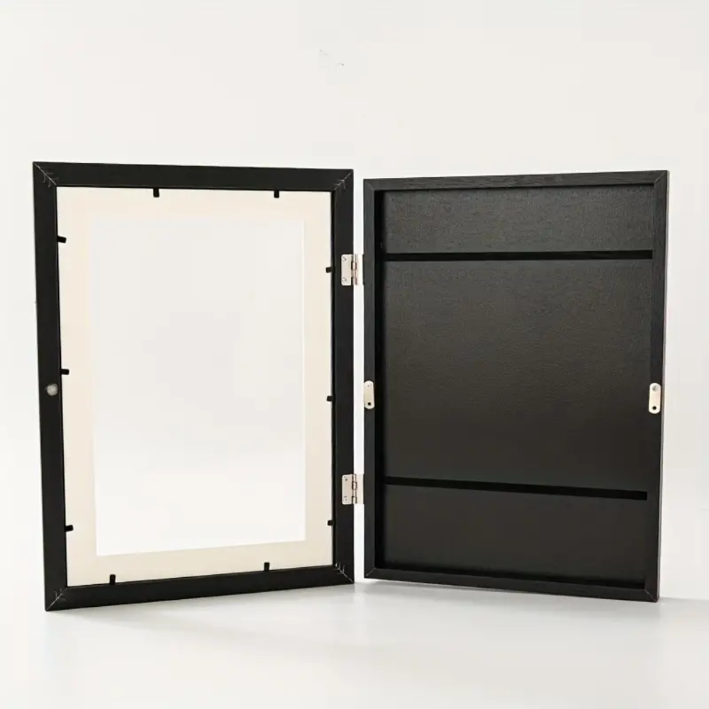Children's Artwork Display Frame in Black Wood