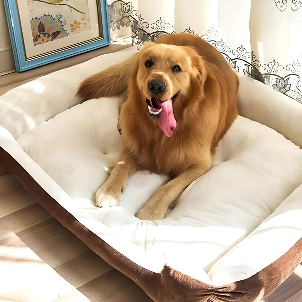 Plush Microfiber Pet Bed with Non-Slip Bottom